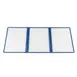 CAC China MCP3-911BL Menu Cover 3-Pocket Vinyl 8.5" x 11" Clear Double-Sided View Blue Trim 1 image