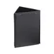 CAC China MCT3-75BK Menu Tent Cover, 2‑Panel 5" x 7" Insert, Faux Leather Black, Leather‑Like Material 1 image