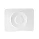 CAC China MDN-2 Porcelain Saucer, 5-3/4" L x 4-1/2" W x 1/2" H, White, Dishwasher Safe - 1 Dozen 1 image