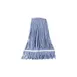 CAC China MHD2-24BL Wet Mop Head - 24 Oz, 1‑1/4" Loop Band, 4‑Ply Poly‑Cotton Yarn, Blue 1 image