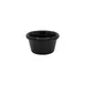 CAC China MRKF-2F-BLK - 2oz Ramekin, 2.875" x 2.875" x 1.375" Round Black Melamine Platter - 1 Dozen 1 image