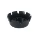 CAC China PAST-4K - Round Ashtray, 4" Dia x 1-3/4" H, Black Melamine, Break Heat Resistant - 1 Dozen 1 image