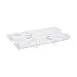CAC China PCDS-Q Food Pan Drain Shelf, 1/4-Size, Polycarbonate, Clear, NSF, Dishwasher/Freezer Safe 1 image