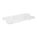 CAC China PCDS-T Food Pan Drain Shelf, 1/3-Size, Clear Polycarbonate, NSF, Dishwasher/Freezer Safe 1 image