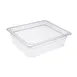 CAC China PCFP-H4 Half-Size 4" Deep Polycarbonate Food Pan, Clear, Non-Stick Interior 1 image