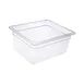 CAC China PCFP-H6 Polycarbonate Food Pan, Half-Size, 6" Deep, Clear, Non-Stick Interior 1 image