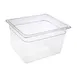 CAC China PCFP-H8 Polycarbonate Food Pan, Half-Size, 8" Deep, Clear, Non-Stick Interior 1 image