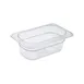 CAC China PCFP-N2 Polycarbonate Food Pan, 1/9-Size, 2-1/2" Deep, Clear, Non-Stick Interior 1 image