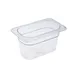 CAC China PCFP-N4 Polycarbonate Food Pan, 1/9-Size, 4" Deep, Clear, Non-Stick Interior 1 image