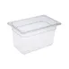 CAC China PCFP-Q6 Polycarbonate Food Pan, 1/4-Size, 6" Deep, Clear, Non-Stick 1 image
