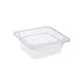 CAC China PCFP-S2 Polycarbonate Food Pan, 1/6 Size, 2-1/2" Deep, Clear, Non-Stick Interior 1 image