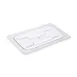 CAC China PCSD-QC Clear Food Pan Cover, 1/4-Size, Shatter & Scratch Resistant, NSF - Each 1 image
