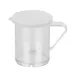 CAC China PDRG-10C-1 - 10‑Ounce Clear Lid Dredge, Aluminum with Handle, 1mm Thickness, Set 1 image