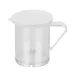CAC China PDRG-10C-4 - 10 oz Clear Lid Dredge, Aluminum Construction with Handle, 4mm Thickness, Set 1 image
