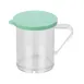 CAC China PDRG-10G-05 Dredge Shaker, 10‑11 oz Green Aluminum with Handle, 0.5mm Lid - Set 1 image