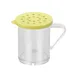 CAC China PDRG-10Y-40 Dredge, 10-11 oz Aluminum Shaker with Handle, Yellow Lid, 4mm Thickness - Set 1 image