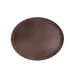 CAC China PDTO-2722BN Super Tray, Oval Plastic Serving Tray, 27" x 22" Brown, NSF Certified 1 image