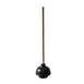 CAC China PLGW-24 Plunger - 24" Wooden Handle, Black Rubber Cup, Heavy-Duty Bathroom Tool 1 image