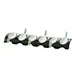 CAC China PT-RT13 Tasting Spoon Set – Six 4"x1.5" Oval Spoons, One 12.5"x3.5" Tray, Black, Safe - Set 1 image