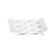 CAC China PT-SQ8 Tasting Spoon Set with Tray, 6 Black/Cherry Spoons 4"x1.5" and 8.5"x7" Tray - Set 1 image