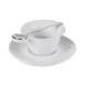 CAC China PTC-5-S Cup & Saucer Set, 7" Cup 5-1/4" x 4-1/8", 6-1/4" Saucer, Spoon, Porcelain - Set 1 image