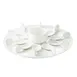 CAC China PTP-21-W Tasting Spoon Set, 10 Black/Cherry Spoons 4", 7oz Bowl, 12.25" Tray - Set 1 image