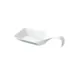 CAC China PTS-44 - Square Soup Spoon, 1 oz, 4" x 2-1/2" x 1⅜" Porcelain, White, Dishwasher Safe - 1 Dozen 1 image