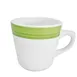 CAC China R-1-G Rainbow Coffee Cup, 7.5 oz (3¼" Dia x 3" H), Green Ceramic, Microwave Safe - 1 Dozen 1 image