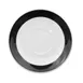 CAC China R-2-BLK Rainbow Saucer, 6" Dia x ½" H Round Stoneware, Black, Oven Safe - 1 Dozen 1 image