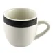 CAC China R-35-BLK - Rainbow A.D. Cup, 3.5 oz, 2.5" Dia x 2.5" H, Black/White Ceramic, Safe - 1 Dozen 1 image