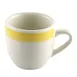 CAC China R-35-Y A.D Cup, 3.5 Oz (2.5" Dia x 2.5" H) Ceramic, Yellow/White, Microwave Safe - 1 Dozen 1 image