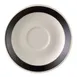 CAC China R-36-BLK Stoneware Saucer, 4½" Dia x ¾" H, Black/White, Dishwasher Oven Safe - 1 Dozen 1 image