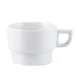 CAC China RCN-1-F - Frank 7 oz Cup, 3.5" Dia x 2.5" H, White Porcelain, Microwave Safe - 1 Dozen 1 image