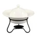 CAC China RCN-140 Pasta Bowl Set, 9.5 oz 7" Porcelain Bowl with 4" Cover, Bone White, Safe - Set 2 image