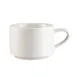CAC China RCN-23 Clinton Coffee Cup, 7.5 Oz 3.25" Dia x 2.25" H White Porcelain Stackable-1Dozen 1 image