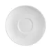 CAC China RCN-36 Clinton Saucer, 4.5" Dia x 0.75" H, Porcelain, Super White, Rolled Edge - 1 Dozen 1 image