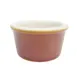 CAC China RKF-25-BWN - 2.5 oz Ramekin, 2-7/8" Dia x 1-1/2" H, Brown/White, Microwave Safe - 1 Dozen 1 image