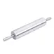 CAC China RPAH-018 Rolling Pin, 18" Long Handle, Aluminum Construction, 3" Diameter 1 image