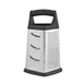 CAC China SBGT-5T Grater Box, 5 1/8"W, Stainless Steel, 5-Sided, Tapered Polypropylene/TPR Handle 1 image