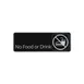 CAC China SCE3-NF14 No Food Or Drink Sign, 9" x 3", Black, Heavy-Duty Plastic 1 image