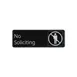 CAC China SCE3-NS16 No Soliciting Compliance Sign, 9" x 3", Heavy-Duty Plastic, Black 1 image
