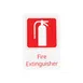 CAC China SCE9-FE03 Fire Extinguisher Compliance Sign, 6" x 9", White, Heavy-Duty Plastic 1 image