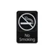CAC China SCE9-NM01 Compliance Sign, 6" x 9", No Smoking, Heavy-Duty Plastic, White 1 image