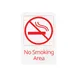 CAC China SCE9-NM05 Compliance Sign, 6" x 9", English, No Smoking Area, Heavy-Duty Plastic, White 1 image