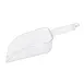 CAC China SCPP-32 Clear Polycarbonate Kitchen Ice Scoop, 32 oz Capacity, Flat Bottom Design 1 image