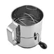 CAC China SFTR-8 Rotary Baking Sifter, 8 Cup Capacity, Stainless Steel, Black and Cherry Finish 1 image