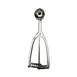 CAC China SICD-100S Squeeze Disher, #100, 0.38 oz., Ambidextrous, Stainless Steel Solid Metal Scoop 1 image