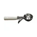 CAC China SICD-10IV Thumb Disher, #10, 3.2 oz., Stainless Steel Scoop, Ivory Handle 1 image