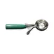 CAC China SICD-12GN Thumb Disher, #12, 2.66 oz., Stainless Steel Scoop, Green Handle 1 image