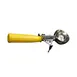 CAC China SICD-20YL Thumb Disher, #20, 1.6 oz., Stainless Steel Scoop, Yellow Handle 1 image